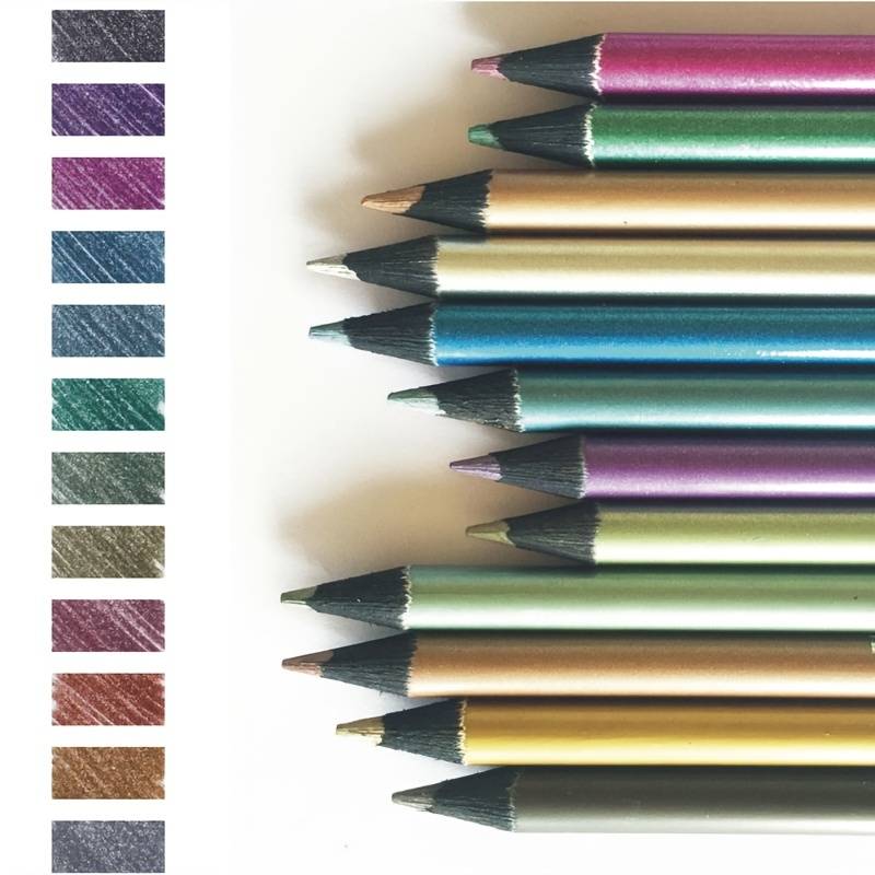 Dededepraise Metallic And Neon Colored Pencils. - Temu